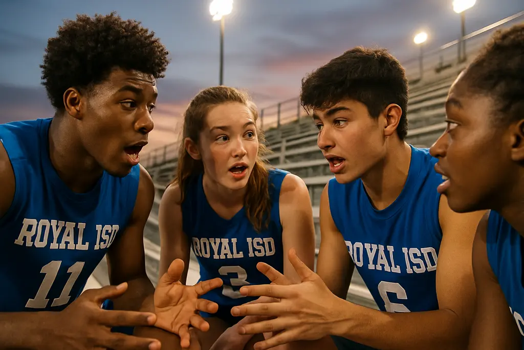 new stadiums hosting youth athletes under Friday night lights with families in the stands