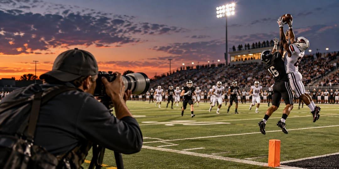 Twilight Sideline Catch in_Flight